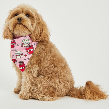 small dog pink bandana